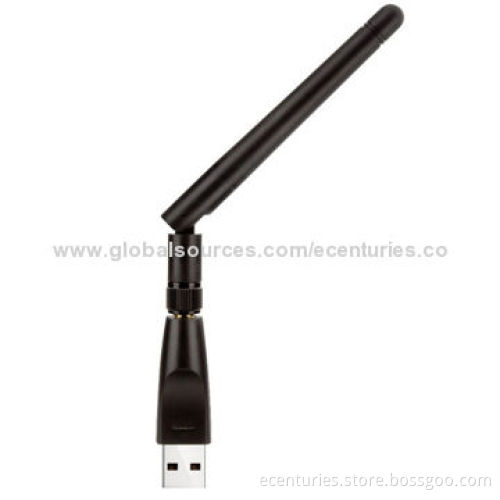 RTL8188CUS Mini 150Mbps WLAN Card with 2dBi Fixed Antenna